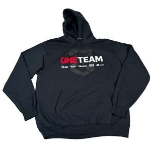 Port & Company Men L Hoodie Essential Fleece‎ Black One Team Streetwear Normcore